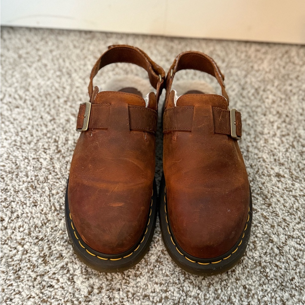 Doc Martens Jorge II Faux Fur Lined Mule - Tan